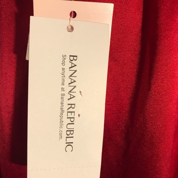 NWT, Gorgeous Banana Republic 100% Silk Mini Dress, Size: 4P, Color: RED - Picture 9 of 11